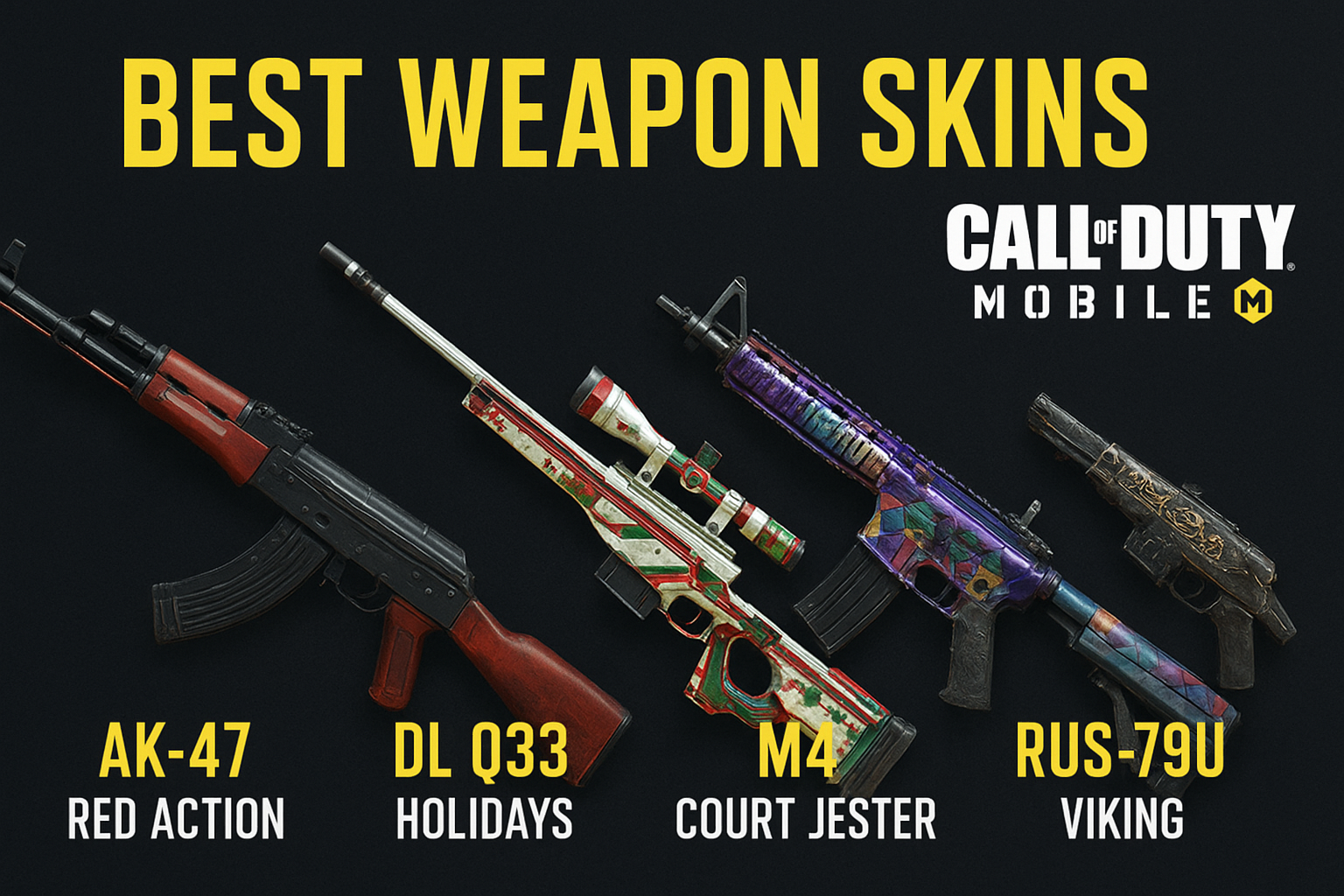 بهترین اسکینهای اسلحه در کالاف دیوتی موبایل