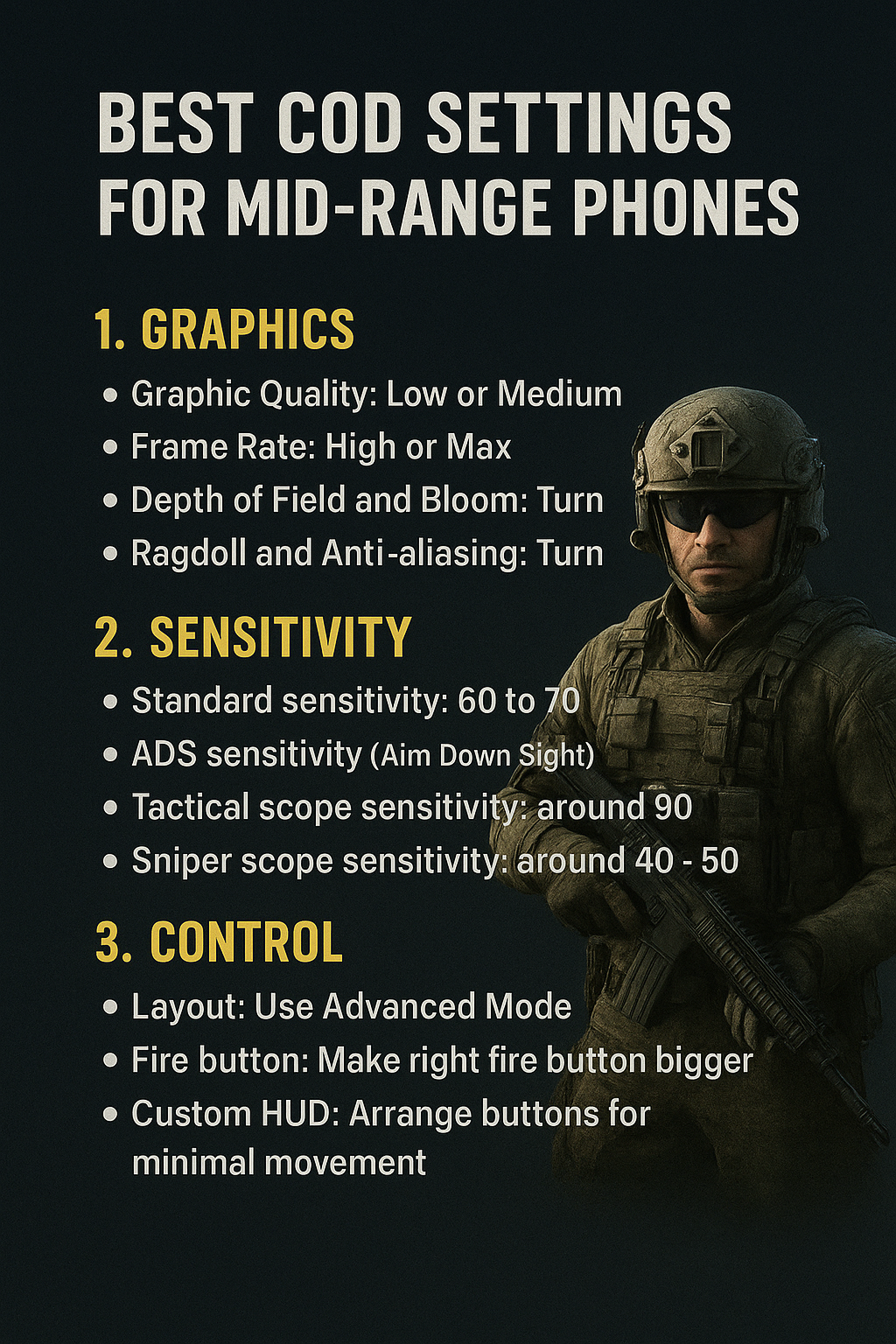 بهترین تنظیمات کالاف برای گوشی‌های میان رده